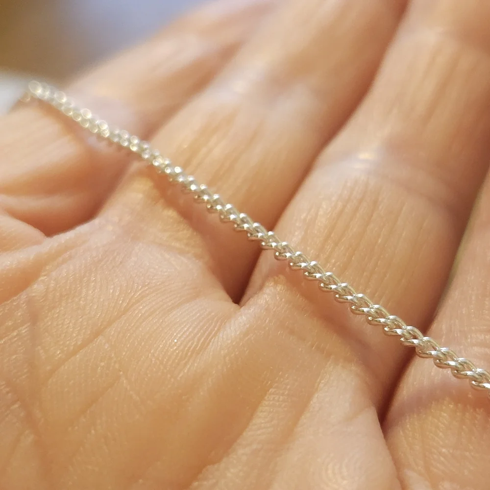 Dainty Silver Tone Chain Link Bracelet Adjustable 7